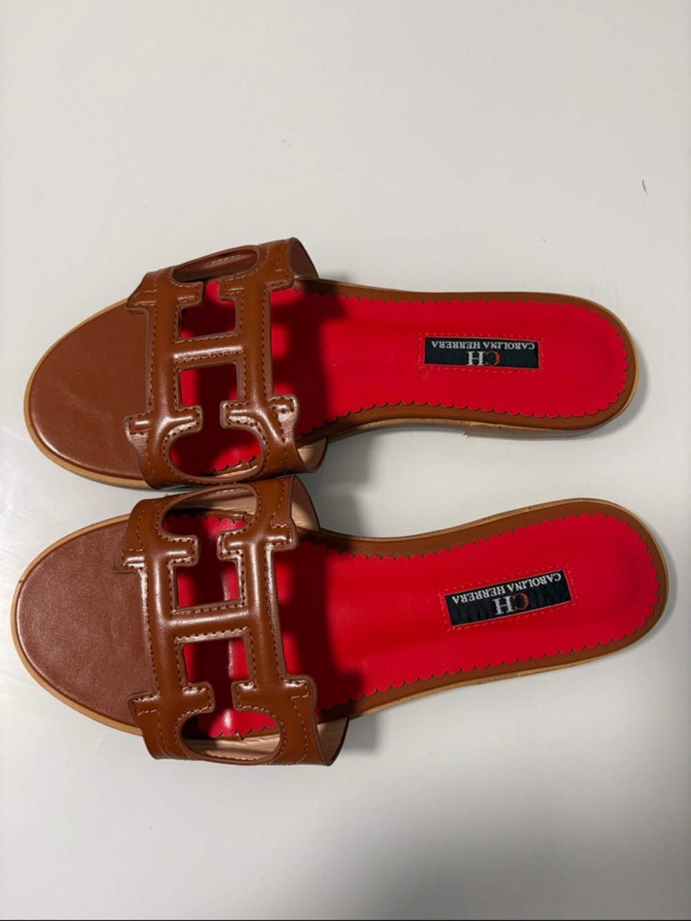Carolina Herrera CH insignia sandals